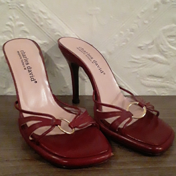 Charles David Red High Heels - Picture 1 of 1